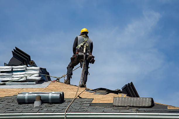 Professional Gutter Installation technician working in Keisterville, PA